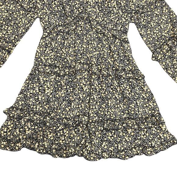 Altar’d State black and yellow floral long sleeve mini dress - Picture 5 of 11